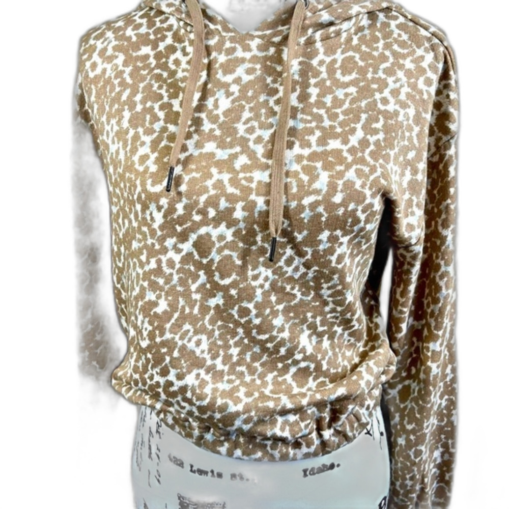 B B Dakota Steve Madden beige Sweatshirt Sittin Kitty Hoodie size XS